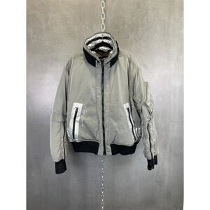 Jordan 23‎ Engineered iridescent silver puffer bomber $350